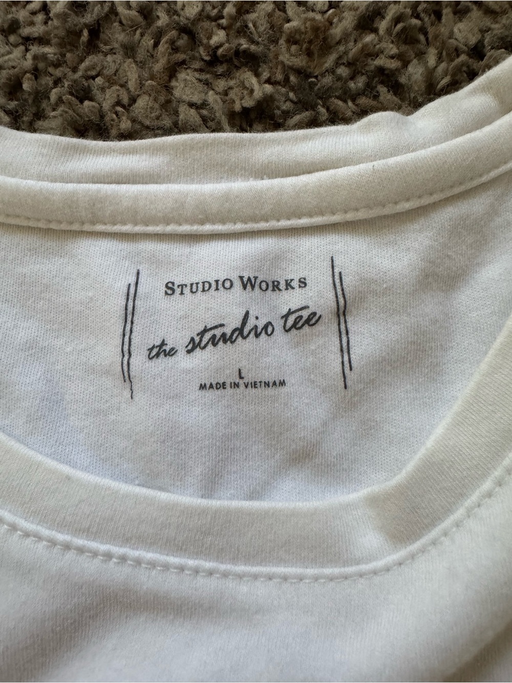 Studio Works White Short Sleeve Tee - Picture 2 of 2